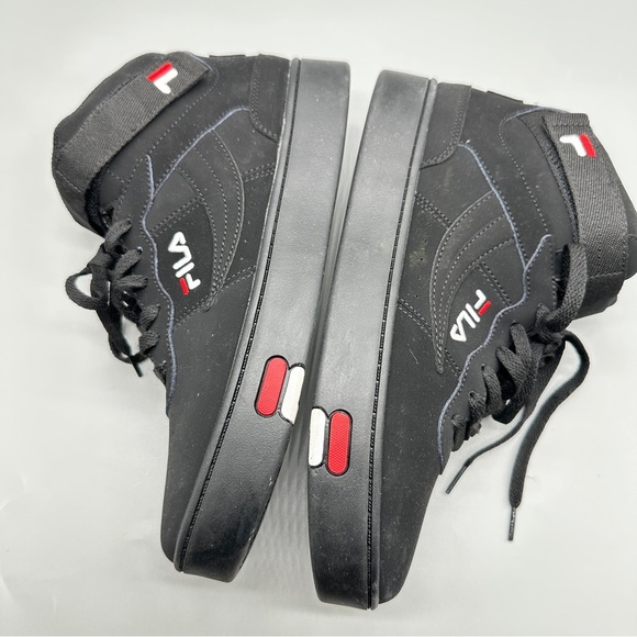 Fila V-10 Lux High-Top Sneakers – Men’s Size 9 Black/Red/White New in Box - Picture 9 of 10